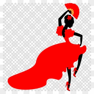 Clipart Resolution 2060*2304 - Flamenco Dancers Spain Cartoon - Png Download