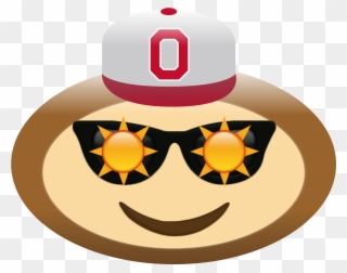 Sunglasses Emoji - Ohio State Buckeyes Football Clipart
