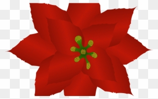 Free Clip Art Christmas Poinsettia Plants - Clip Art - Png Download