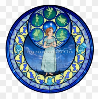 Kingdom Hearts Clipart Stained Glass - Disney Stained Glass Kingdom Hearts - Png Download