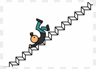 Fall Down Stairs - Caida De Escaleras Dibujo Clipart