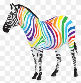 Your Emotions And Moods - Coloured Zebra Clipart