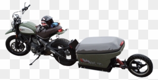 Mortocycle With Trail Tail Trailer - Trail Tail Clipart