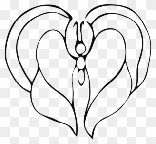 Hearts With Wings Coloring Pages 22, Buy Clip Art - Euclidean Vector - Png Download