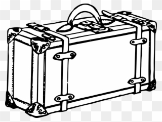 Suitcase Luggage Baggage Travel Png Image - Vintage Suitcase Line Drawing Clipart
