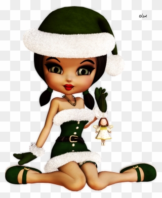 Elfen Clipart Lazy - Fairy Elf Dolls Christmas - Png Download