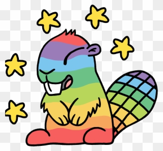 Rainbow Adsy - Rainbow Beaver Clipart