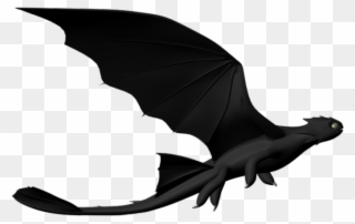 Dragonside Dragontop Dragonfront - Toothless Dragon Side View Clipart