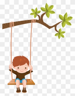 Kelly Marinho - Child On A Swing Clipart - Png Download
