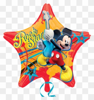 Mickey Rock Star 18" Foil Balloon - 18" Mickey Rock Star Balloon - Mylar Balloons Foil Clipart