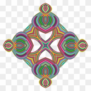 Symmetry Abstract Art Colorful Confetti Geometric - Kamehameha I Clipart