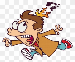 Image Result For Running With Hair On Fire Cartoon - Running With Hair On Fire Clipart