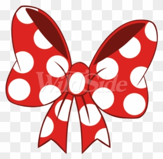 Red White Polka Dot The Wild Side - Minnie Mouse Ribbon Clipart - Png Download