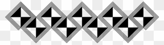 Design Black And White Pattern Border 20, Buy Clip - Black And White African Free Patterns - Png Download