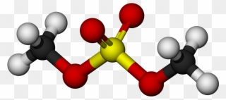 Dimethyl Sulfate Molecule 3d Balls By Ahrls - Ammonium Sulfate Molecule Clipart