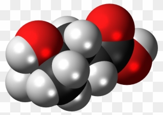 4 Hydroxy 4 Methylpentanoic Acid Molecule Spacefill - Graphic Design Clipart