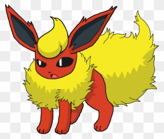 Flareon Pose - Pokemon Fire Eevee Png Clipart