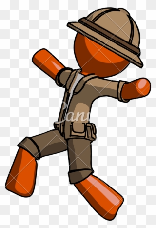 Clip Art Man Running Away - Panic - Png Download