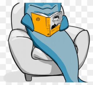 Dolphins Clipart Reading - Dolphin Reading A Book - Png Download