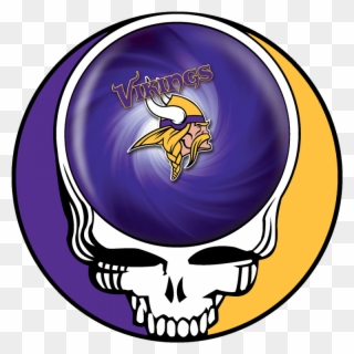 Minnesota Vikings Skull Logo Iron - Grateful Dead Logo Png Clipart