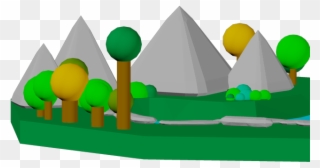 Happy Little Forest- Bob Ross Painting In 3d - Illustration Clipart