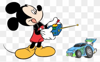 Mickey Mouse Clipart Race Car - Adesivo De Parede Mickey - Png Download