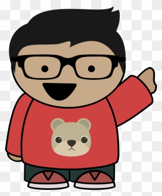 Big Image - Boy With Glasses Cartoon Clipart