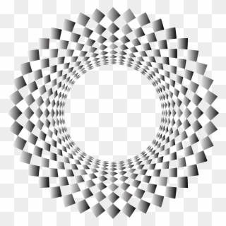 Checkered Clipart Circle - Circulo De Triangulos - Png Download