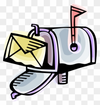Vector Illustration Of Letter Box Or Mailbox Receptacle - Postfach Clipart - Png Download