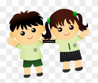 Cute Kids - Clip Art Boy And Girl - Png Download