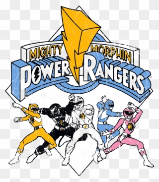 Retro Power Rangers Cartoon Clipart