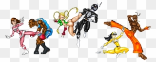 Street Fighter Vs Power - Street Fighter And Power Rangers Clipart