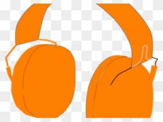 Headphone Clipart Orange - Headphones - Png Download
