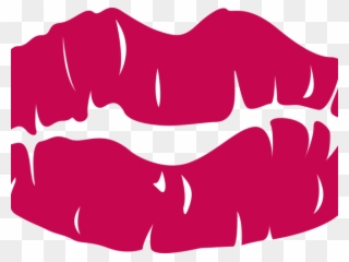 Kiss Clipart Kissable Lip - Cartoon Lipstick With Lips - Png Download