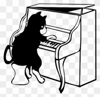 Pianistic Robots Are Created By Competitions - Jazz Cat Piano Clipart