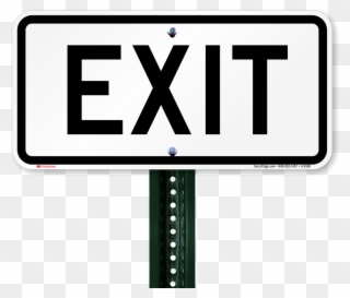 Big Exit Sign - Customer Parking Sign, 24" X 12" Clipart