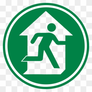 Fire Exit Symbol Floor Sign - Exit Running Man Sign Clipart