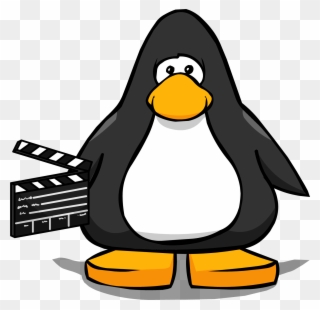 Clapboard Pc - Penguin With Top Hat Clipart