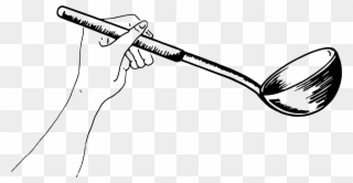 Vector Hand 26, Buy Clip Art - Black And White Ladle - Png Download