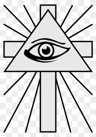 Coa Illustration All Seeing Eye - Cross With Eye Symbol Clipart