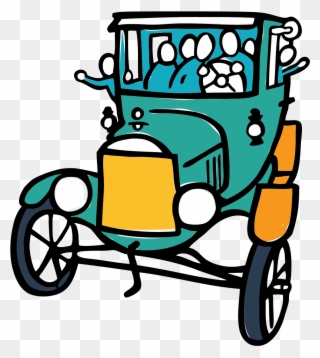 Model T Filled Happy People Clipart
