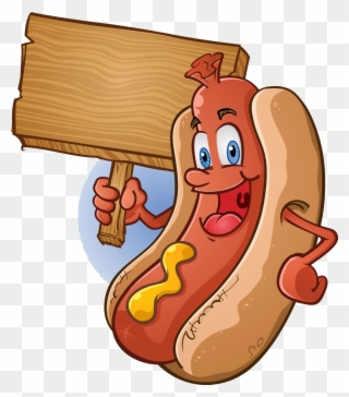 Hot Dog Sausage Bratwurst Barbecue - Hot Dog Cartoon Png Clipart