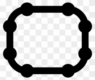 Rounded Rectangle Stroked Icon - Прямоугольник С Закругленными Краями Вектор Clipart