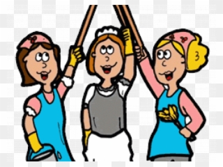 Office Clipart Cleanliness - Sisters Cleaning - Png Download