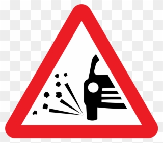 Loose Gravel Road Sign Clipart