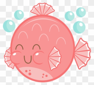 You Could Make Something Cute With This Miss Kate Cuttables - Puffer Fish Art Cute Clipart
