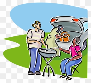 Vector Illustration Of Tailgate Party Social Event - Tailgate Party Clipart