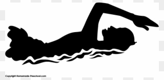 Swim Team Clipart - Girl Swimming Silhouette Png Transparent Png