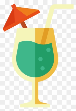 Cocktail Distilled Drink Clip Art Flat Cartoon - Juice - Png Download
