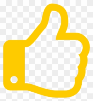 Yellow Thumbs Up Logo Similar To That Of A Facebook - Icon Clipart
